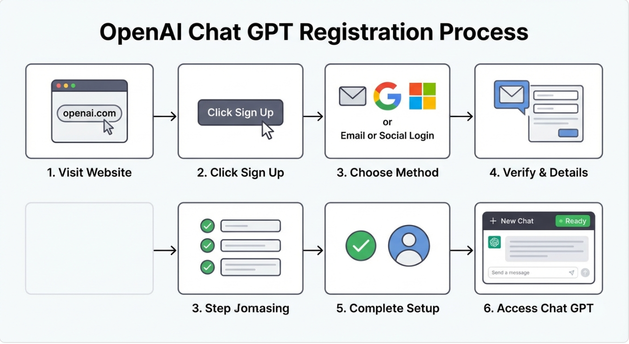 Alt Text: OpenAI 官网注册 Chat GPT 账号流程图解