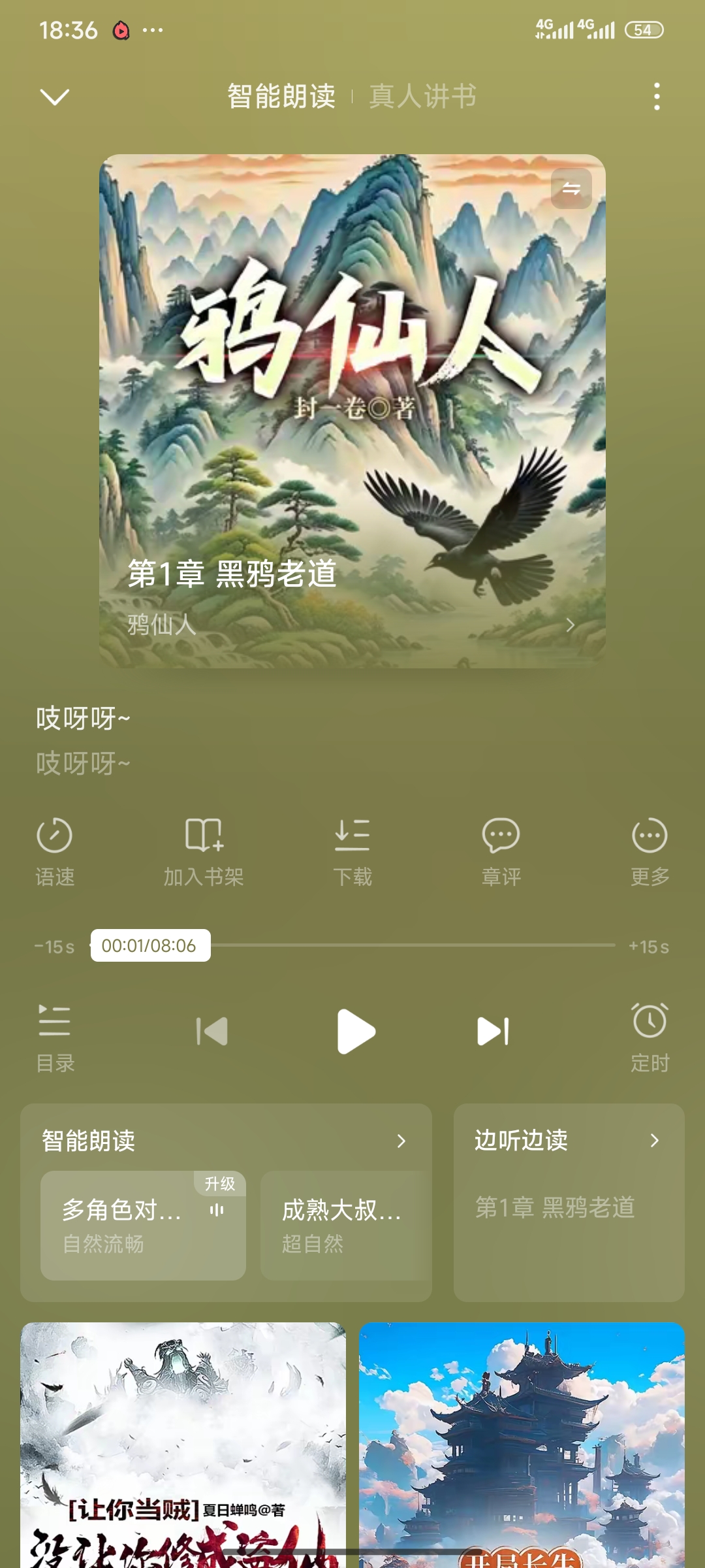 番茄小说阅读界面