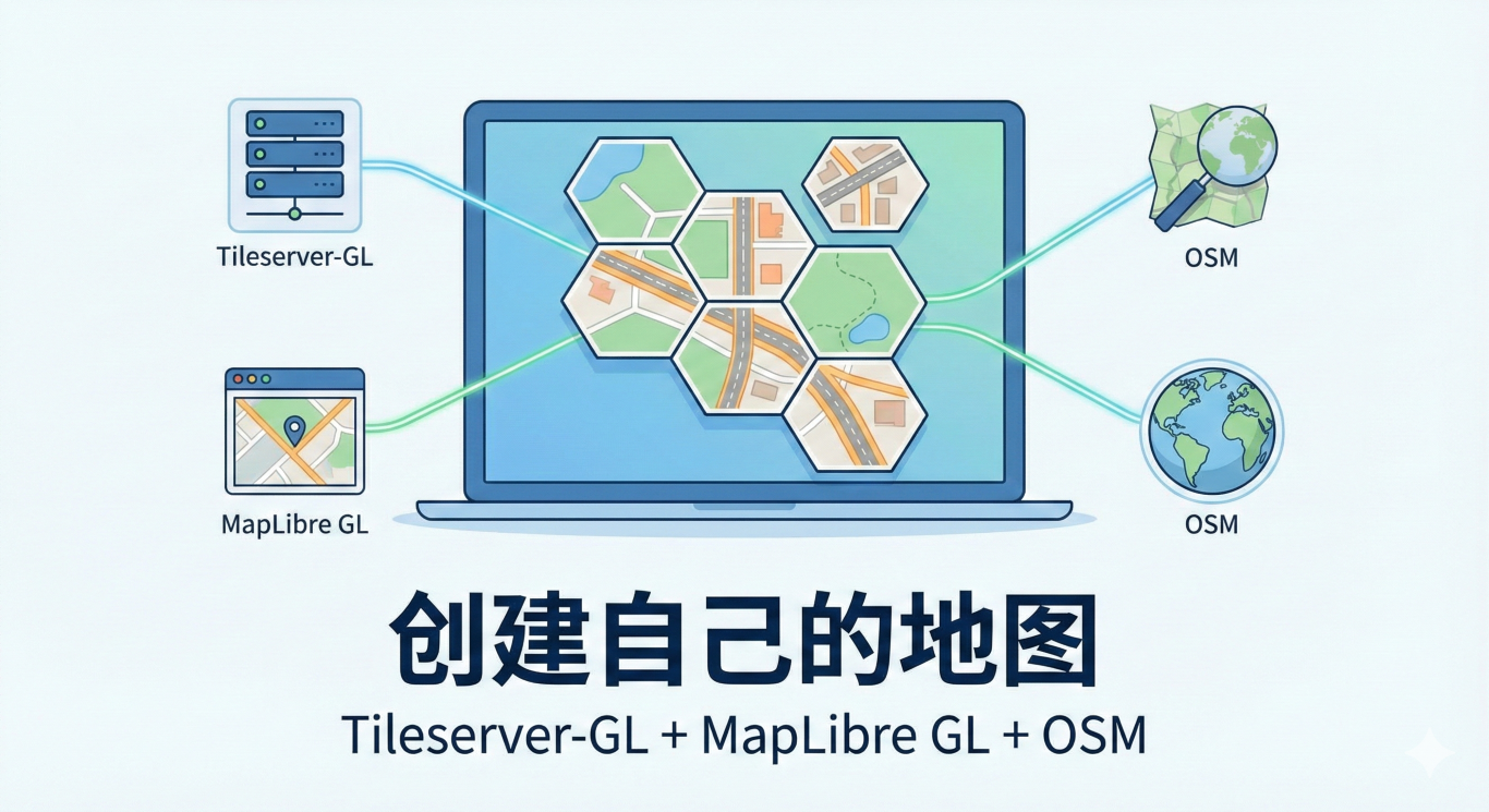 使用Tileserver-GL+MapLiberGL+OSM创建自己的地图