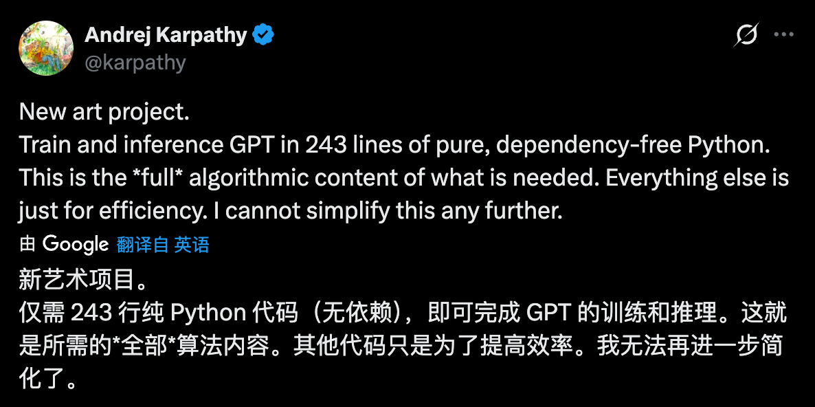 Karpathy's post
