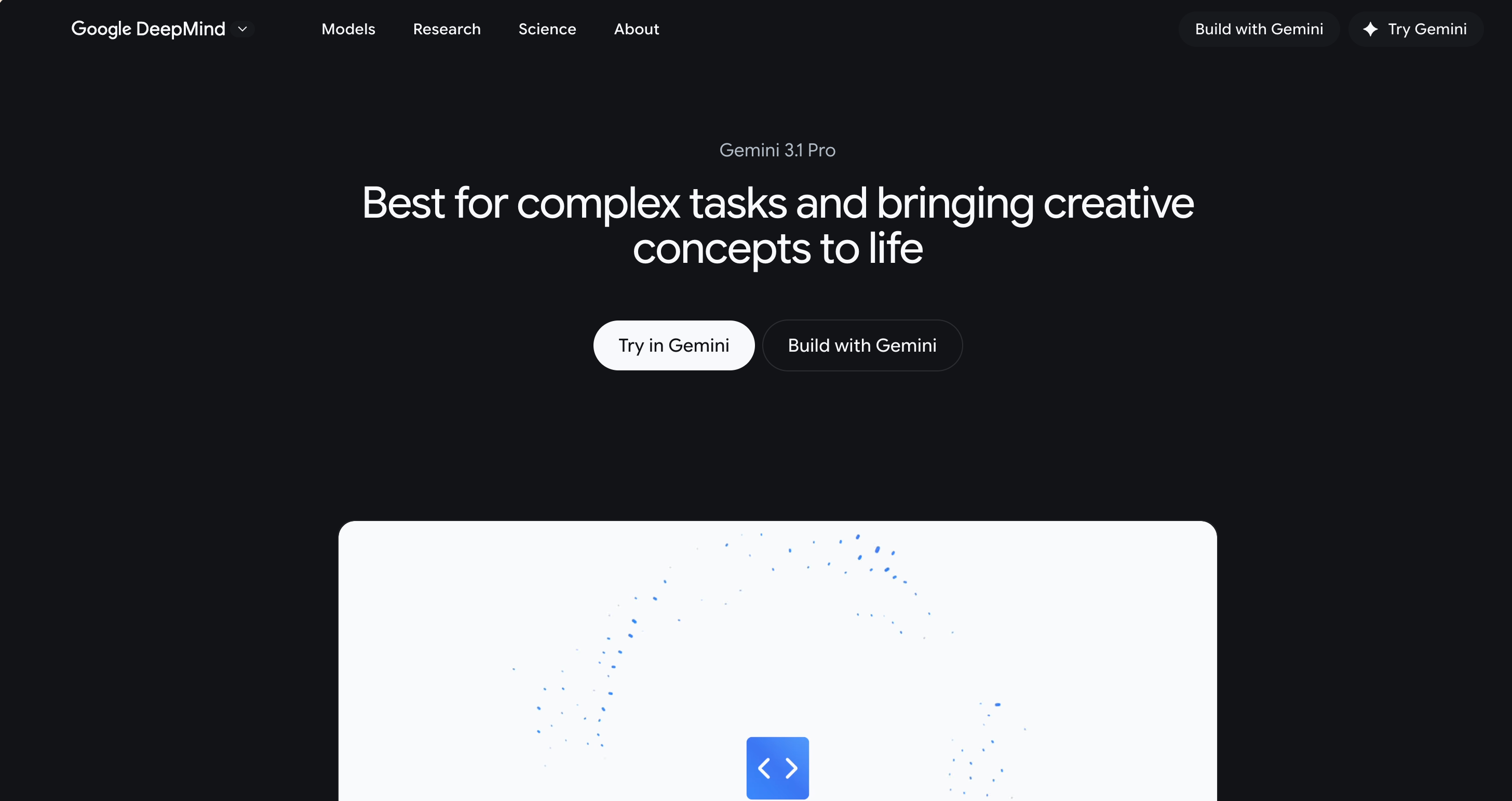 Gemini 3.1 Pro 首页图片