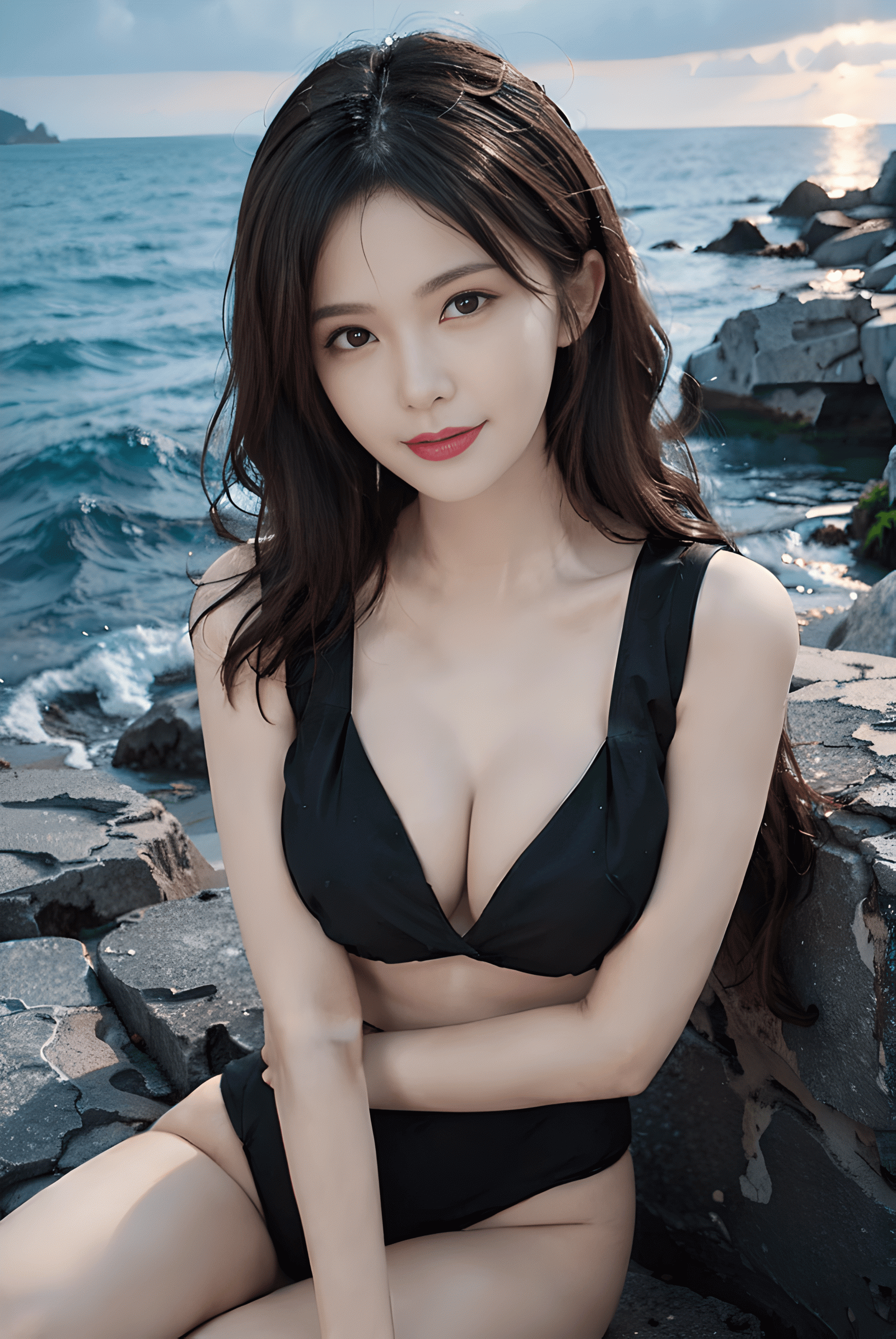 AI甜美女孩手机壁纸