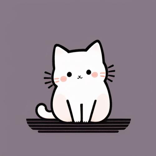 可爱乖巧动漫猫咪头像图片