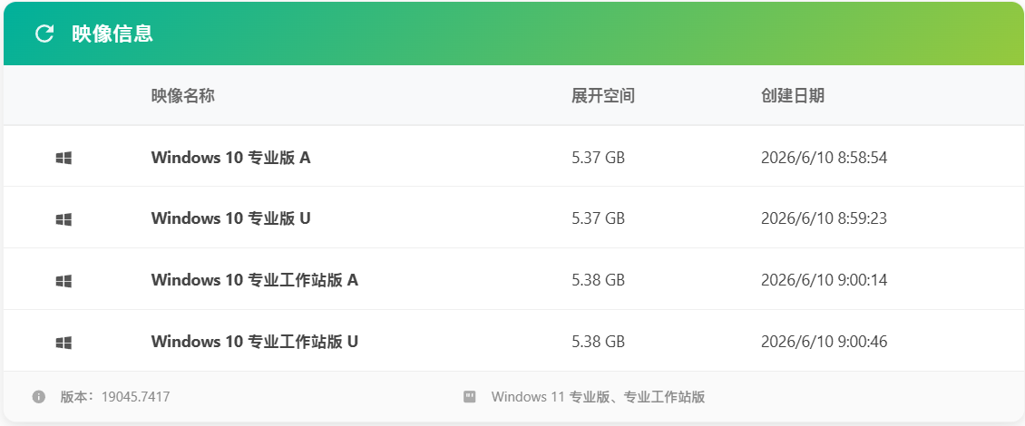 小修 Windows 10 22H2 (19045.7417) 轻度精简版 四合一 (2026.6.10)-图片1