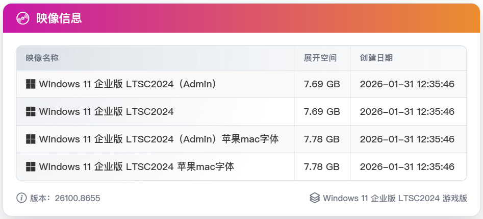 不忘初心 Windows11 LTSC2024 (26100.8737) x64 精简版/深度精简/游戏版 (2026.6.26)-图片1