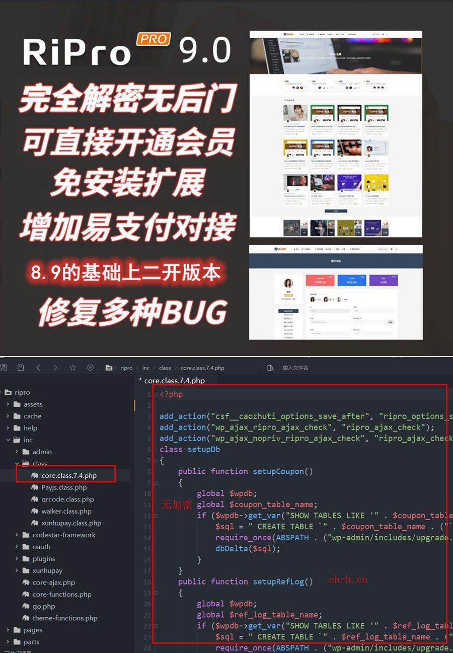 Ripro9.0免扩展二开版/WordPress博客主题Ripro全解密无后门-康仁安资源