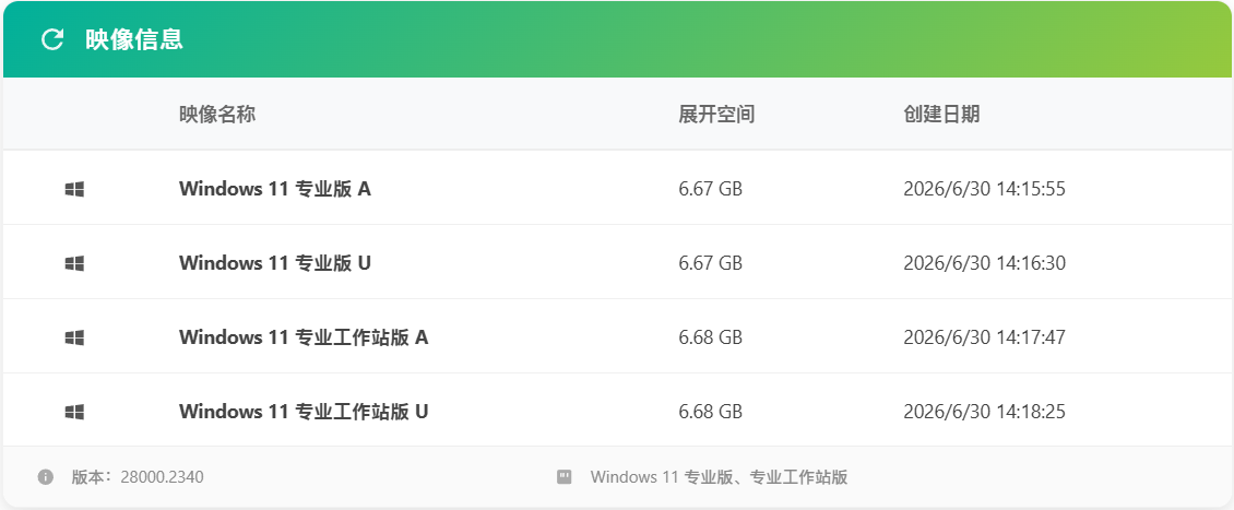 小修 Windows 11 26H1 (28000.2340) 轻度精简版 四合一 (2026.6.30)-图片1