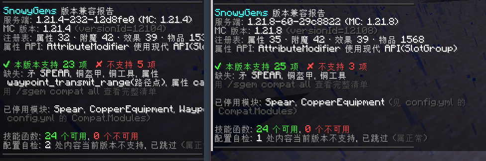 版本能力报告