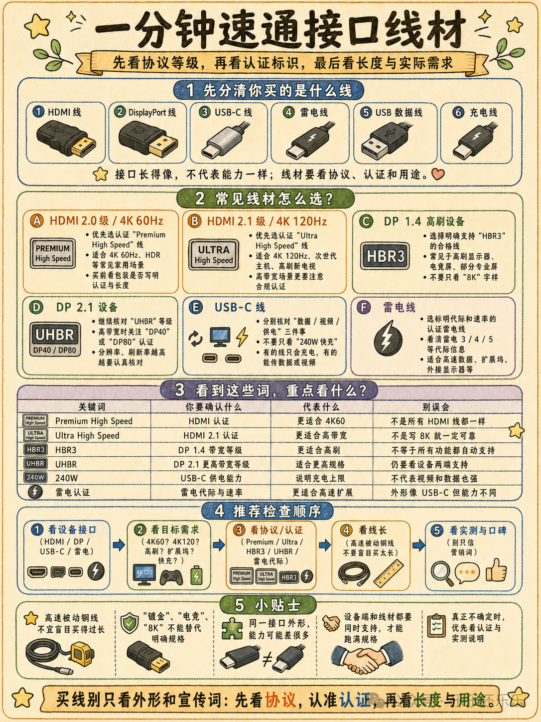 接口与线材全解析：从形状区分到性能选择