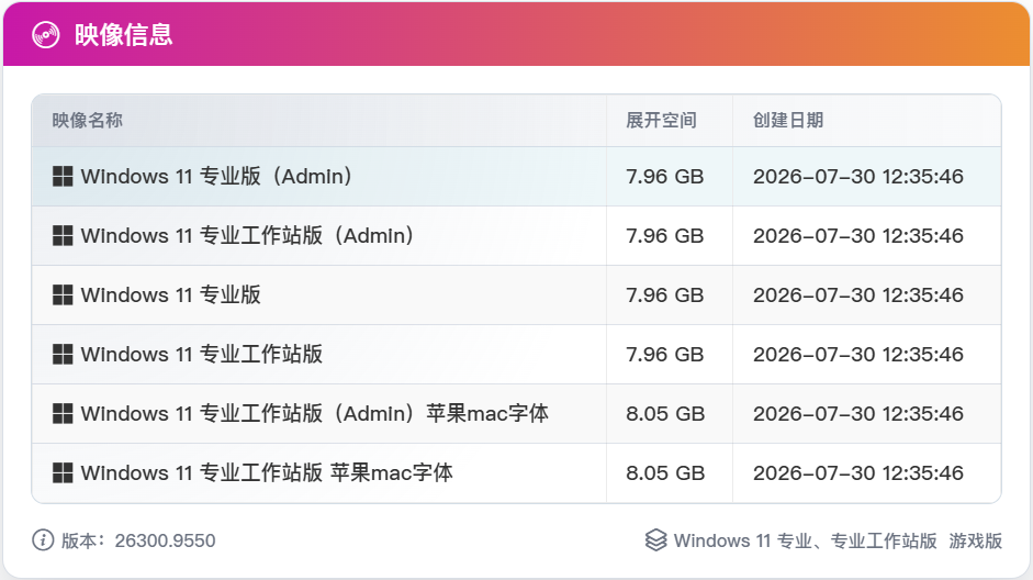 不忘初心 Windows11 26H2 (26300.9550) 精简版 (2026.9.27)-图片1